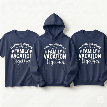 Family Vacation Shirts, Making Memories Together Matching Family Trip Hoodie, Personalized Family Reunion Sweatshirt