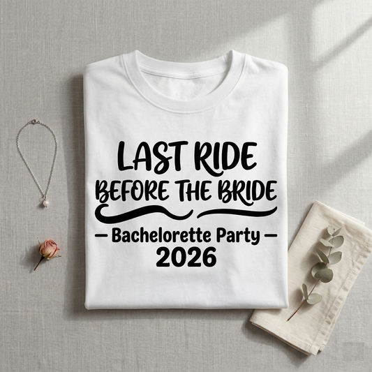 Custom Bride Tribe Bachelorette Party T-Shirt 2026, Minimalist Wedding Tee