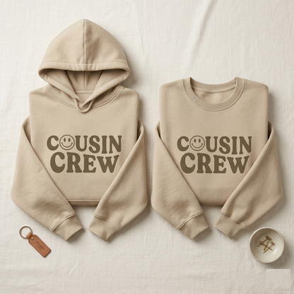 Custom Cousin Crew Hoodie, Personalized Cousin Group Sweatshirt, Bachelorette Party Apparel