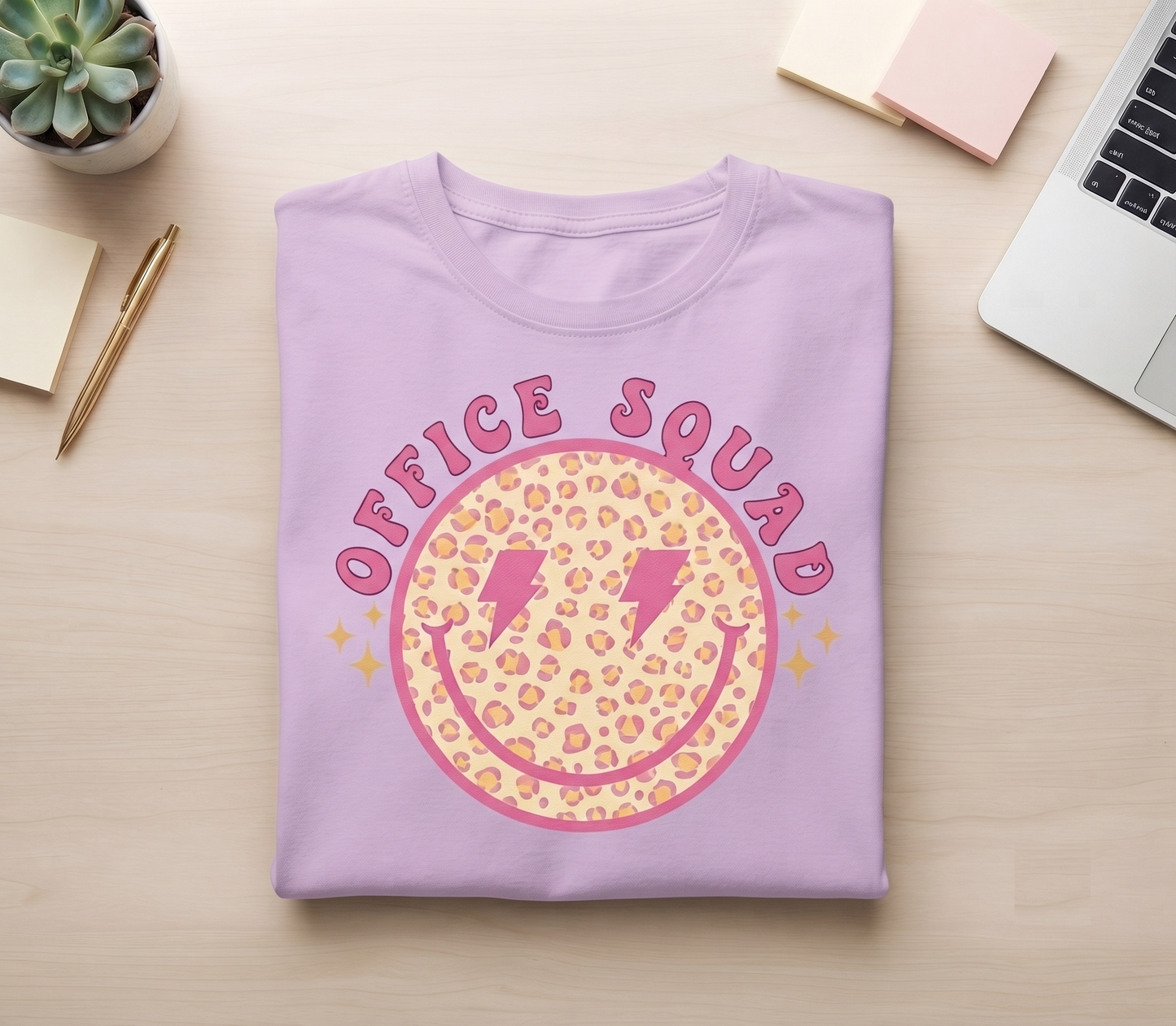 Office Squad Shirt, Groovy Leopard Smiley Sweatshirt, Personalized Coworker Hoodie, Retro Office Crew Tee