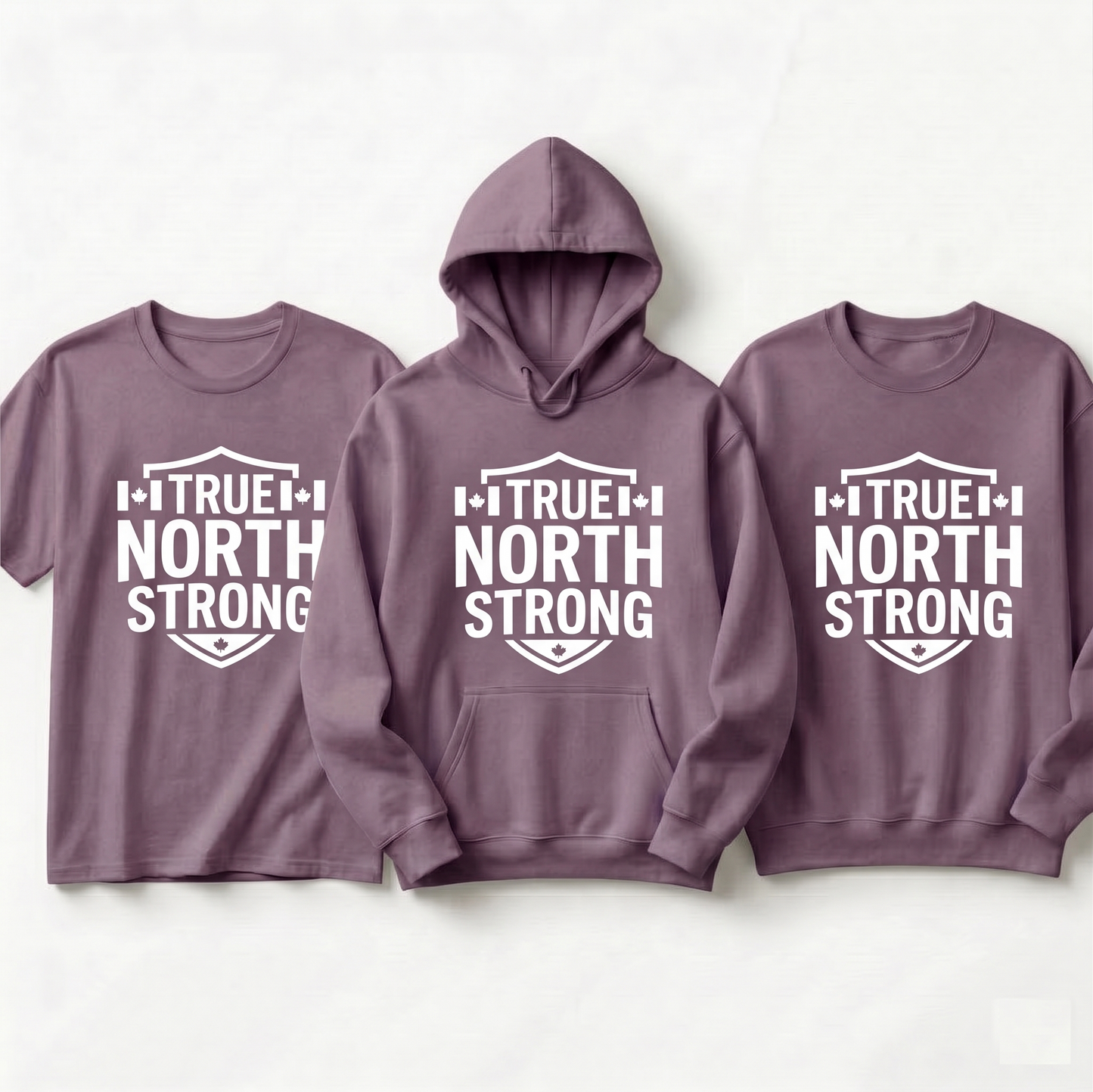 Custom True North Strong T-Shirt | Personalized Canadian Pride Tee, Custom Text Canada Shirt, Minimalist Shield Maple Leaf Unisex Top