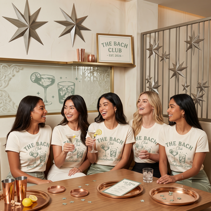 The Bach Club Bachelorette Party Shirt, Retro Cocktail Matching Bridesmaid Hoodie