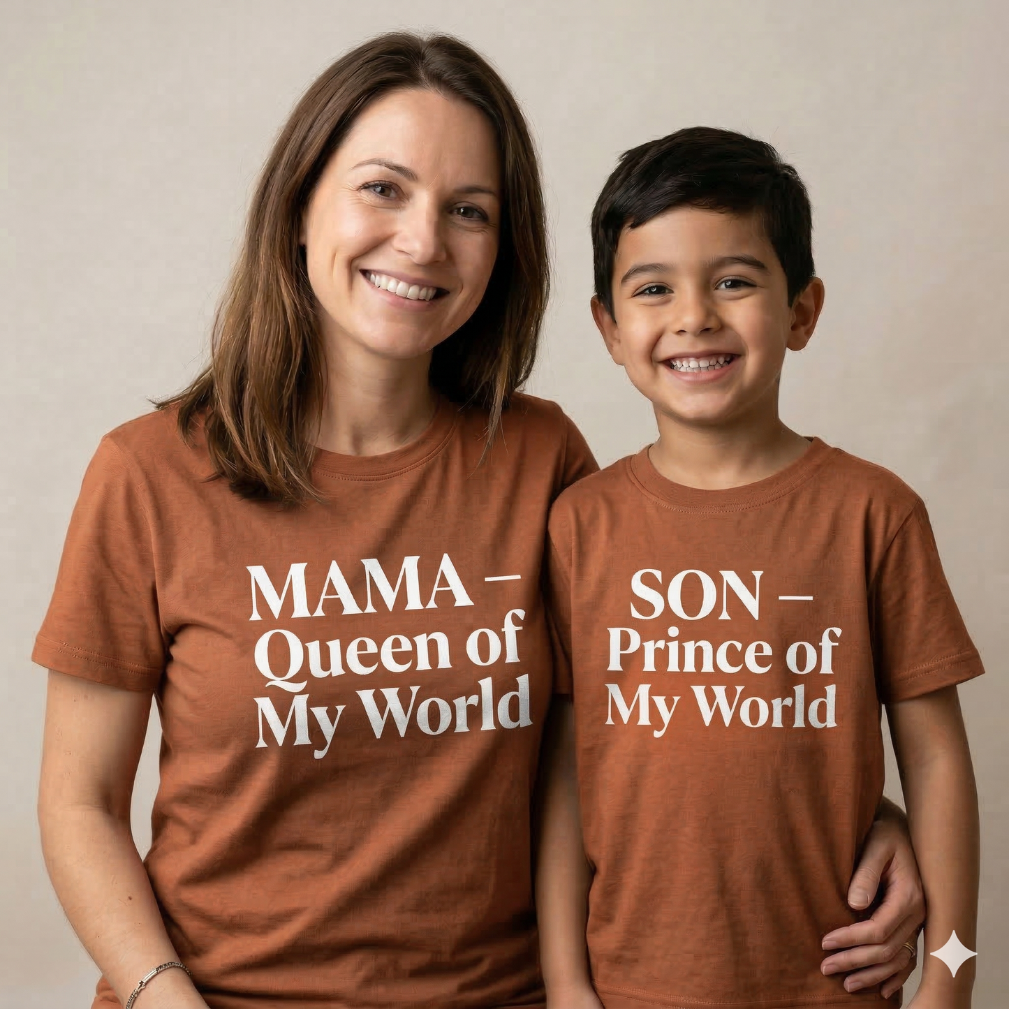 Mama & Son Matching Shirts – Queen of My World / Prince of My World – Mommy and Me T-Shirts – Boy Mom Matching Outfit – Mother Son Gift