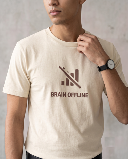 No Signal Graphic Shirt, Lazy Day Crewneck, Brain Offline Hoodie, Custom Garment Color, Funny Humor Gift