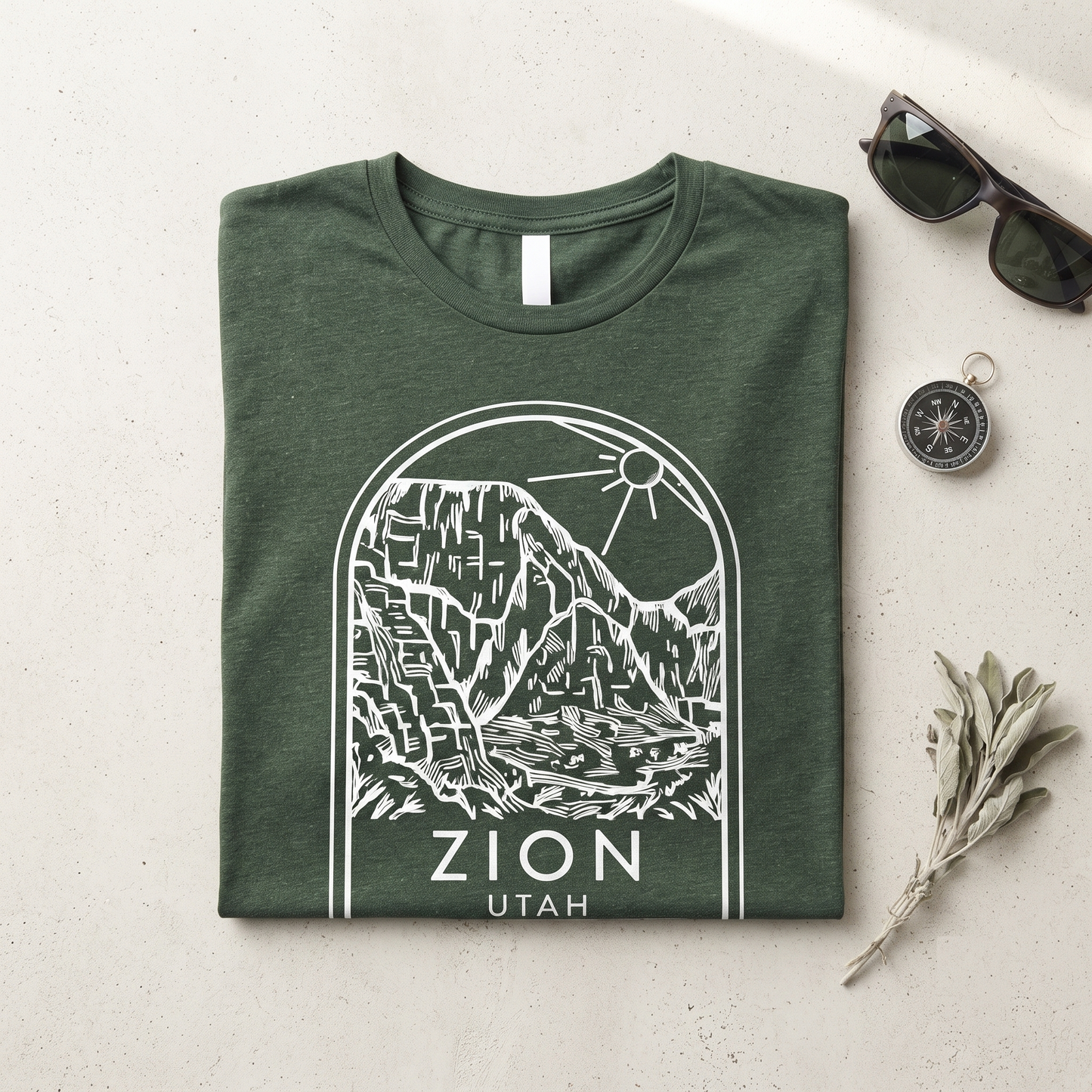 Zion National Park Shirt, Minimalist Utah Hiking Apparel, Custom Text Hoodie
