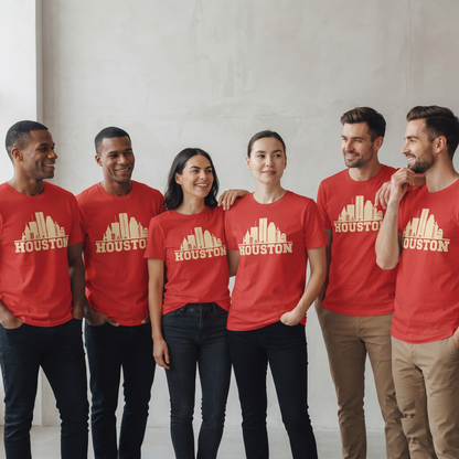 Custom Houston Skyline Shirt, Retro Houston Sweatshirt, Vintage Houston Texas Hoodie, Personalized Houston Souvenir Gift