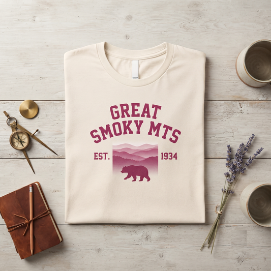 Custom Smoky Mountains Bear Shirt, Retro National Park Hoodie, Vintage Sweatshirt