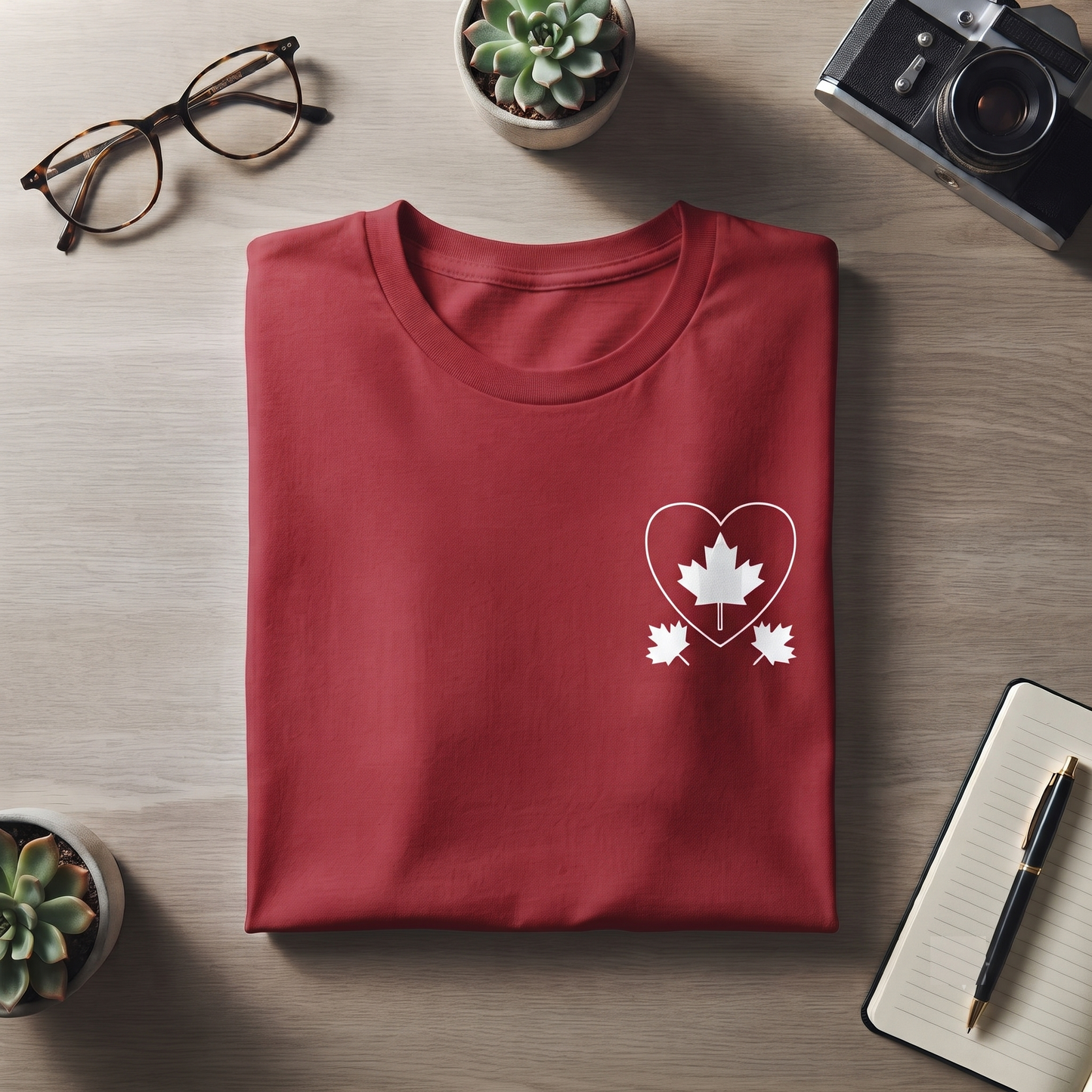 Custom Canada Heart Shirt, Minimalist Maple Leaf Apparel, Personalized Hoodie Sweatshirt