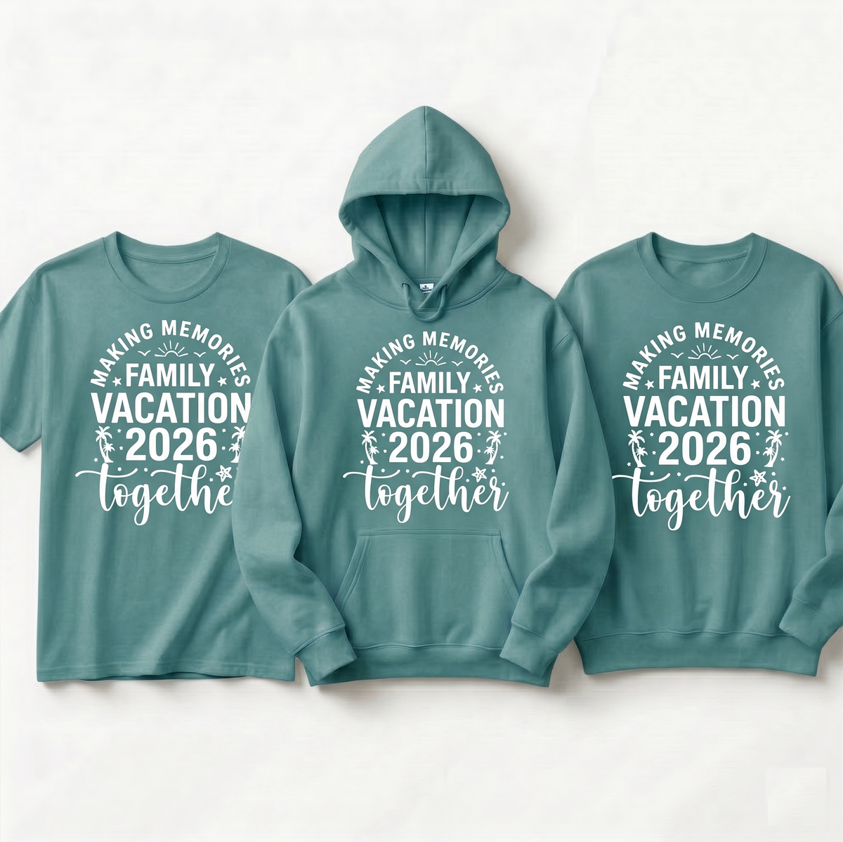 Making Memories Together Family Vacation 2026 Shirt, Custom Matching Family Trip Hoodies, Personalized Family Reunion Sweatshirts
