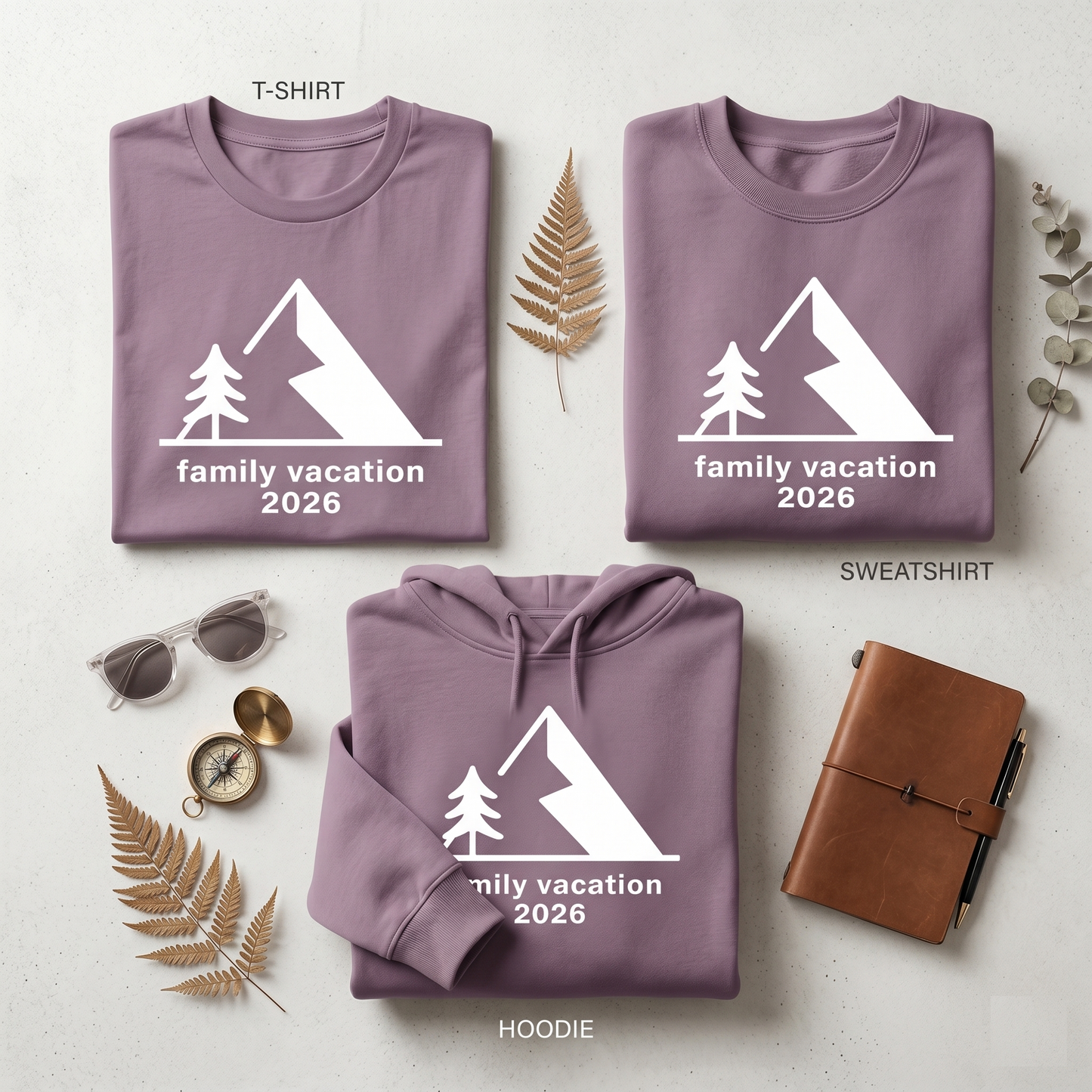 Custom Mountain Family Vacation Shirts, Matching Hiking Trip Hoodies, Personalized Camping Family Sweatshirts, Nature Family Reunion Tee