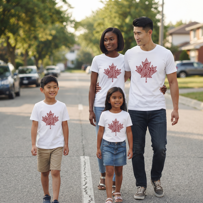 Custom Fingerprint Maple Leaf Shirt, Hoodie, Sweatshirt, Canadian Pride Apparel