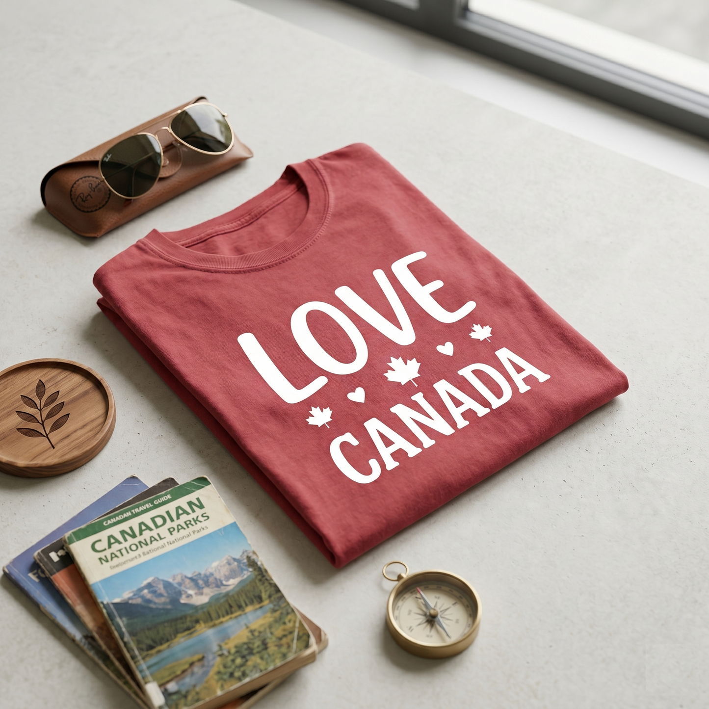 Custom Love Canada T-Shirt | Personalized Canadian Pride Tee, Custom Text Canada Shirt, Retro Maple Leaf Heart Unisex Graphic Top