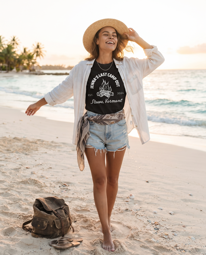 Custom Camp Bachelorette Shirt, Campfire Last Trail Sweatshirt, Outdoor Camping Girls Trip Hoodie
