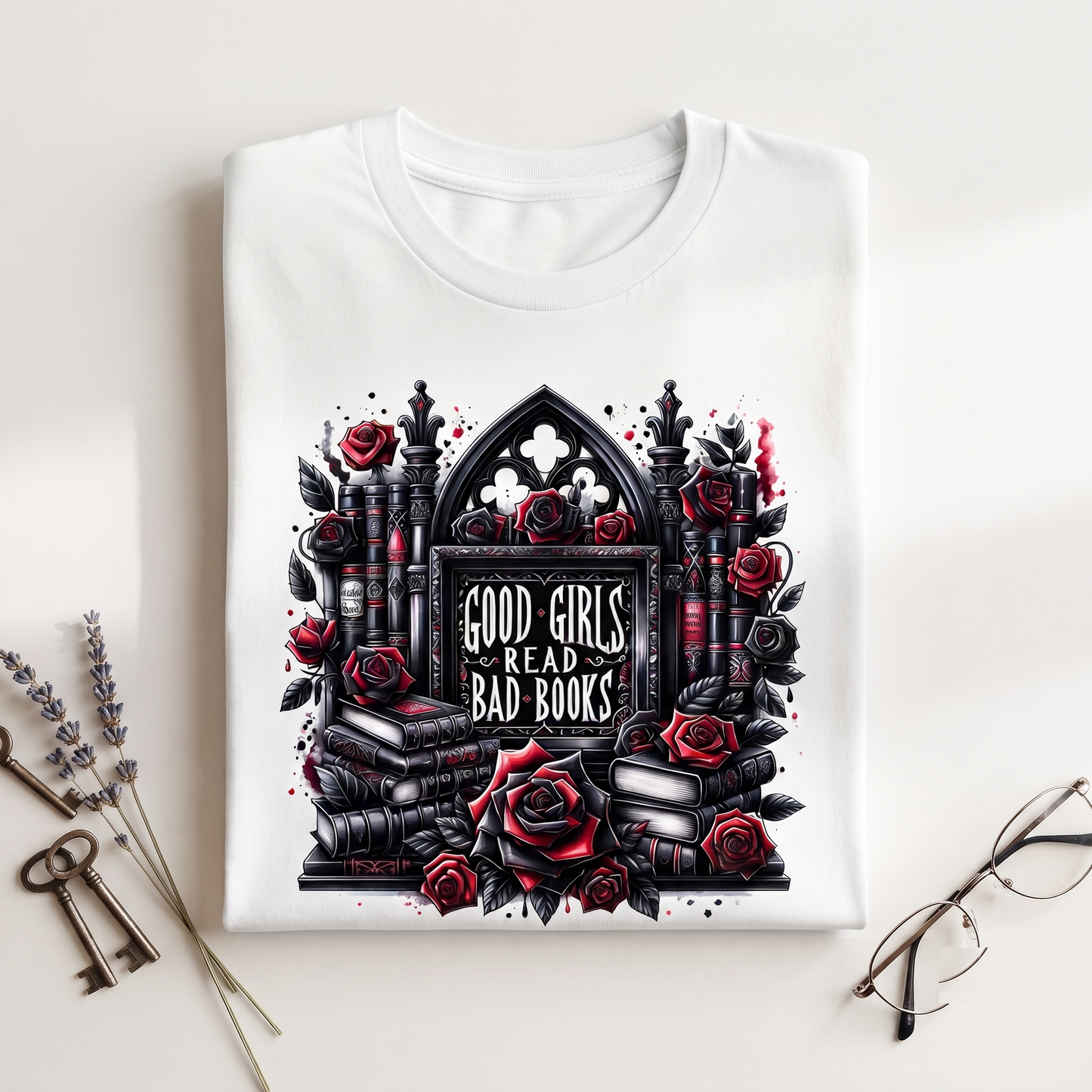 Good Girls Read Bad Books Shirt, Dark Romance Gothic Hoodie, BookTok Tee