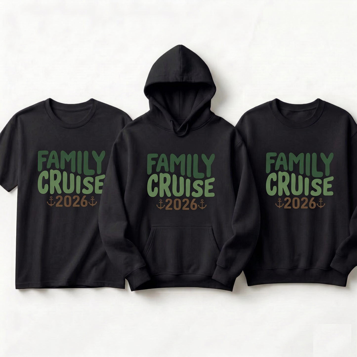 Custom Family Cruise 2026 Shirt, Matching Vacation Hoodies, Personalized Cruise Squad Sweatshirt, Nautical Group Trip Gift