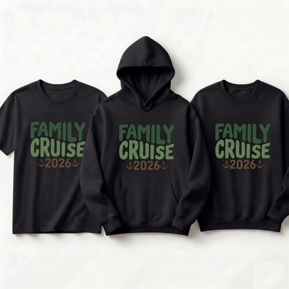 Custom Family Cruise 2026 Shirt, Matching Vacation Hoodies, Personalized Cruise Squad Sweatshirt, Nautical Group Trip Gift