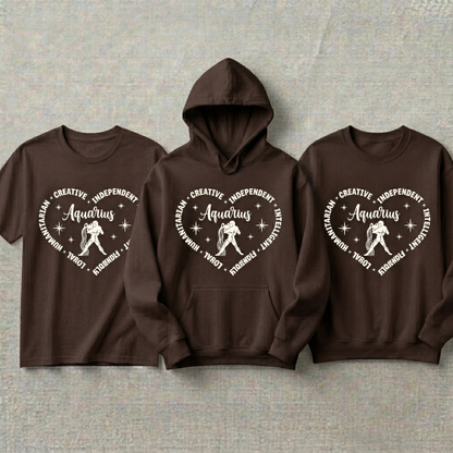 Custom Sagittarius Heart Hoodie and Sweatshirt, Personality Traits Shirt, Astrology Gift for Her, Personalized Zodiac Birthday Hoodie