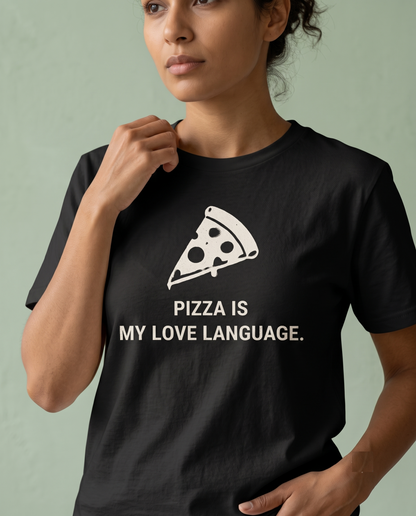 Custom Pizza Is My Love Language Shirt, Funny Pizza Lover Sweatshirt, Cute Foodie Hoodie, Personalized Pizza Slice Tee