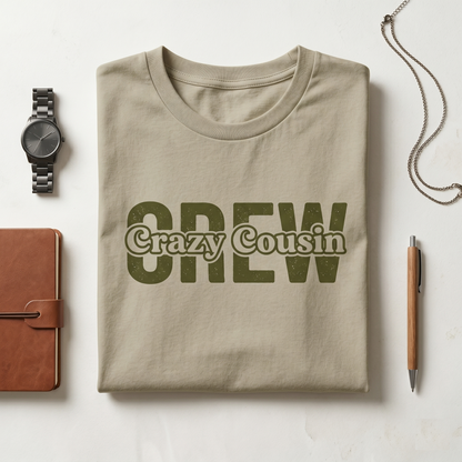 Custom Crazy Cousin Crew Shirt, Retro Matching Family Reunion Hoodie, Personalized Cousin Gift, Family Vacation Sweatshirt, Groovy Crewneck