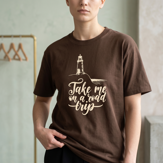 Custom Road Trip Hoodie, Personalized Lighthouse T-Shirt, Adventure Sweatshirt, Coastal Vacation Gift, Wanderlust Apparel