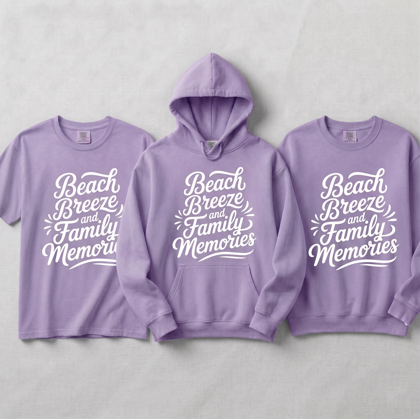 Custom Family Vacation Shirt | Beach Breeze and Family Memories | Matching Beach Hoodies | Personalized Summer Trip Sweatshirt