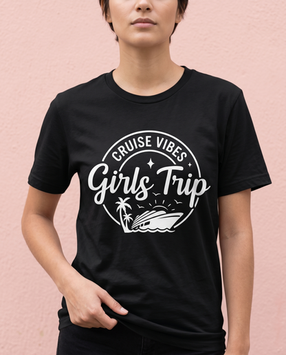 Girls Trip Cruise Vibes Sweatshirt, Personalized Nautical Vacation Apparel (2026)