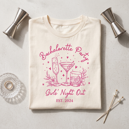Bachelorette Party Cocktail Sweatshirt, Girls Night Out, Bridal Shower Apparel