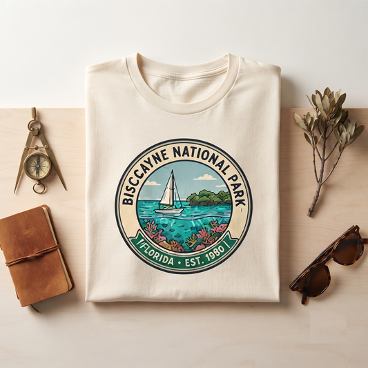 Custom Biscayne National Park Shirt, Retro Florida Sweatshirt, Vintage Sailing Hoodie, Personalized Ocean Gift