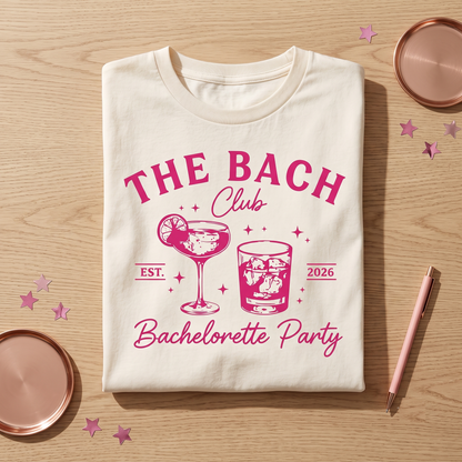 The Bach Club Bachelorette Party Shirt, Retro Cocktail Matching Bridesmaid Hoodie