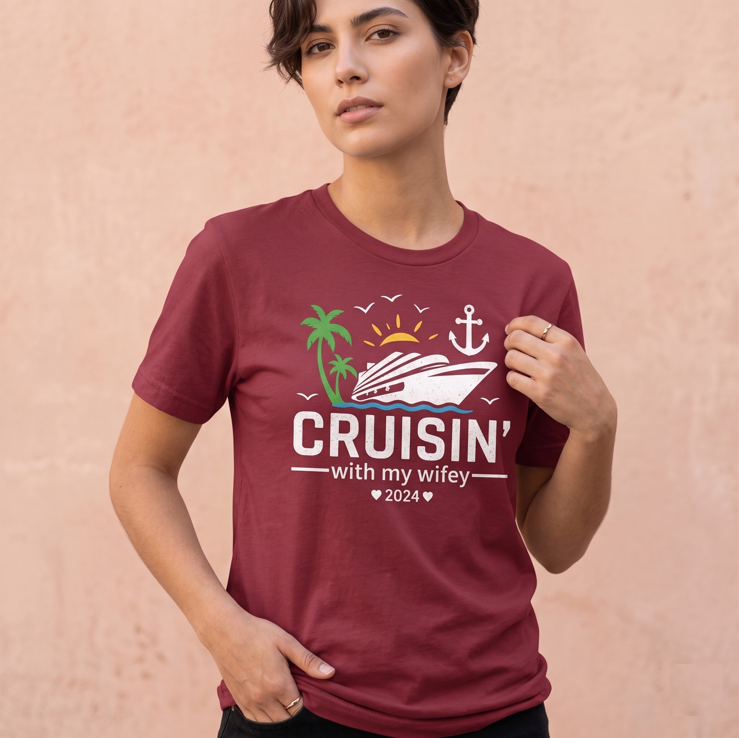 Matching Couples Cruise 2026 Hoodie | Personalized Anniversary Vacation Sweatshirt | Husband and Wife Nautical Gift