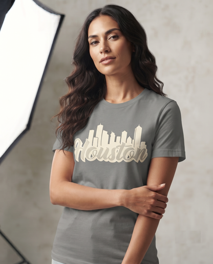 Houston Skyline Shirt, Houston Texas T-shirt, Personalized Houston Sweatshirt, Houston Hoodie, Vintage City Skyline