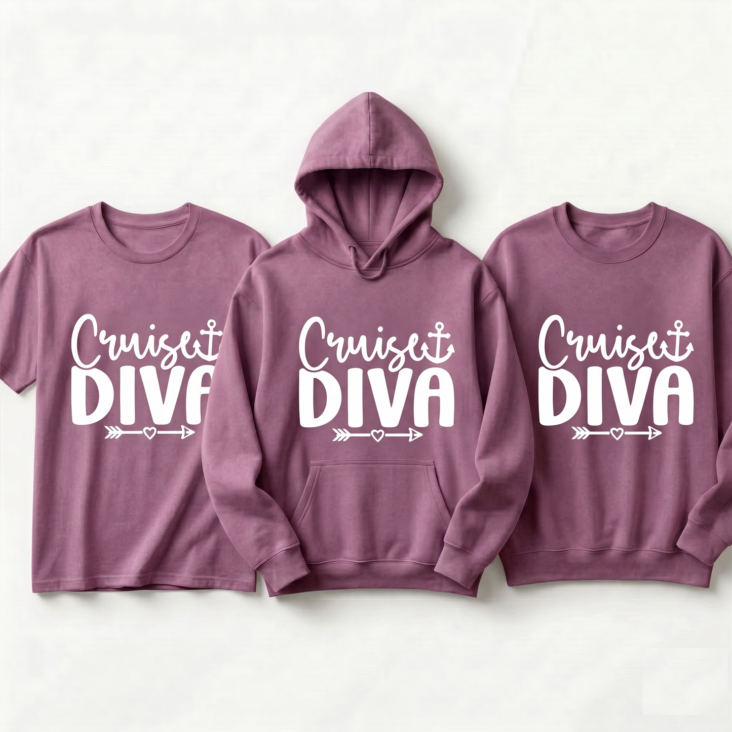 Custom Cruise Diva Shirt, Personalized 2026 Hoodie, Vacation Sweatshirt, Nautical Anchor Gift