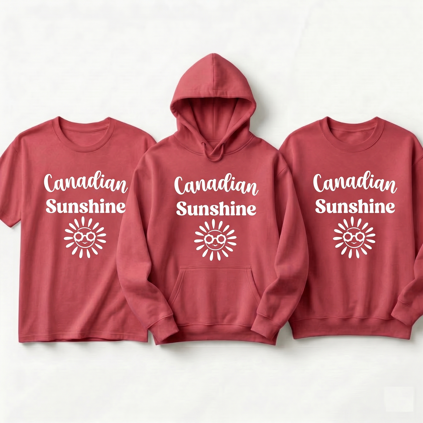 Custom Canadian Sunshine T-Shirt | Personalized Canada Summer Tee, Custom Text Travel Shirt, Cute Sun Graphic Unisex Short Sleeve Top