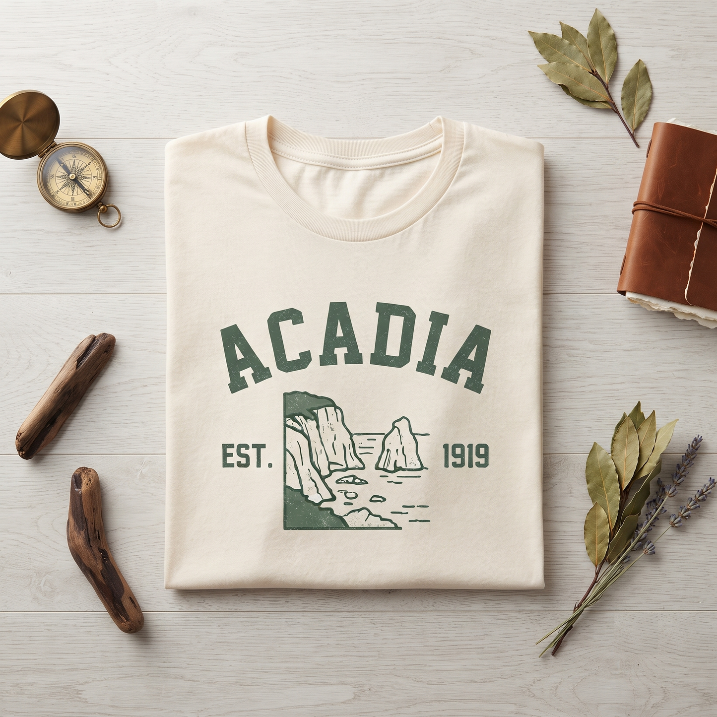 Acadia National Park Vintage Sweatshirt, Retro Coastal Vacation Hoodie