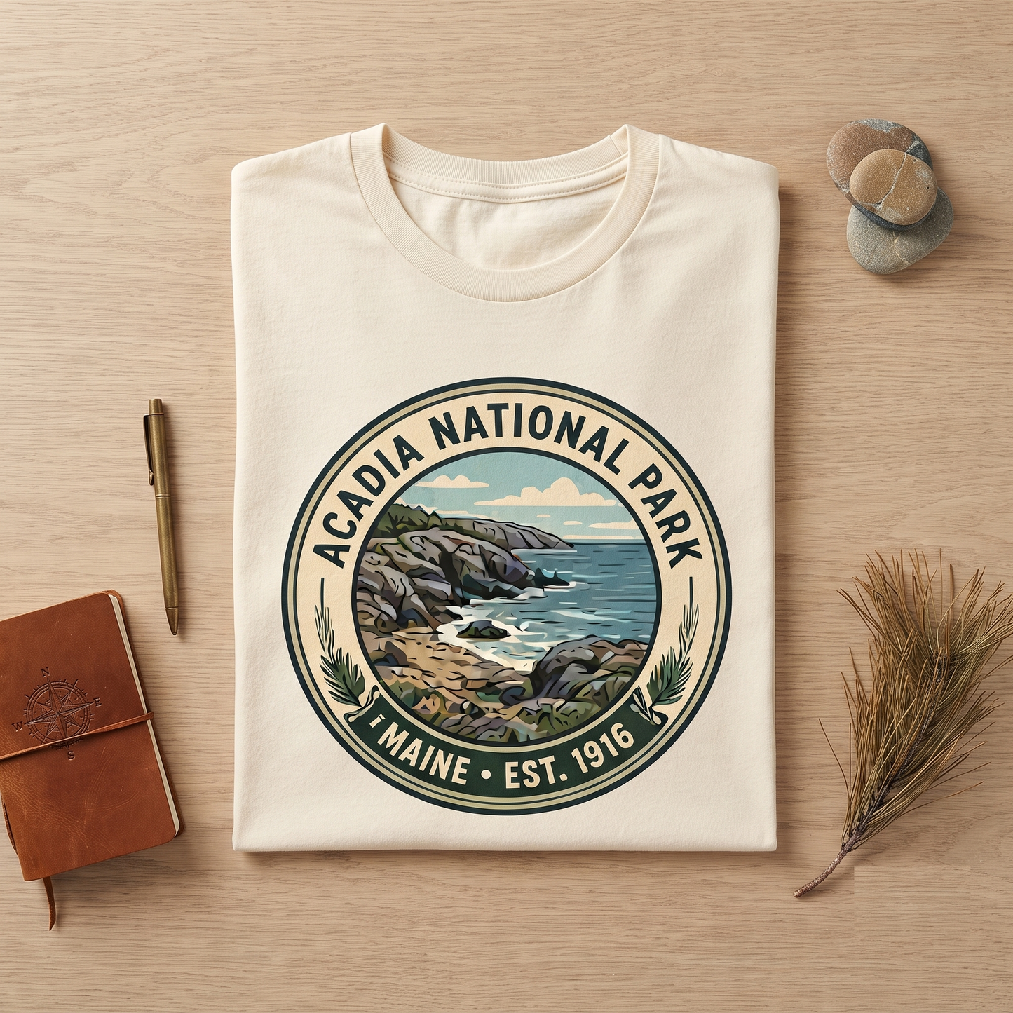 Custom Acadia National Park Shirt Vintage Nature Sweatshirt Personalized Maine Hoodie Retro Hiking T-Shirt