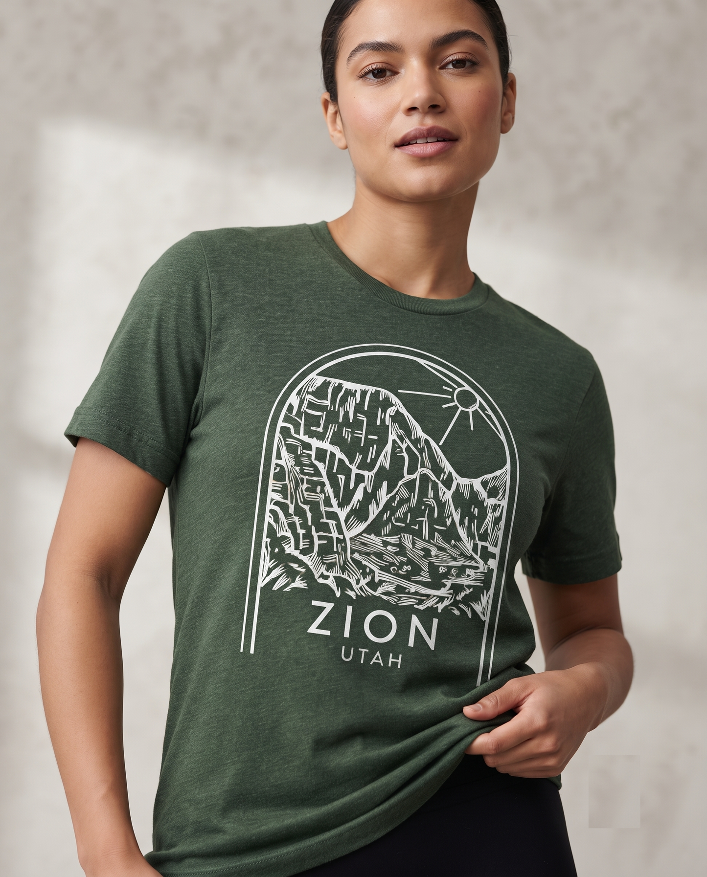 Zion National Park Shirt, Minimalist Utah Hiking Apparel, Custom Text Hoodie