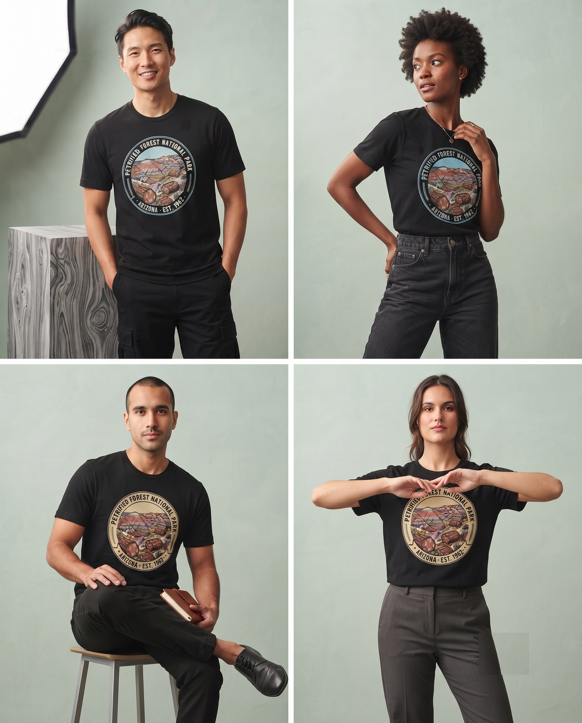 Petrified Forest National Park Arizona Retro T-Shirt (Est. 1962)