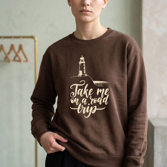Custom Road Trip Hoodie, Personalized Lighthouse T-Shirt, Adventure Sweatshirt, Coastal Vacation Gift, Wanderlust Apparel
