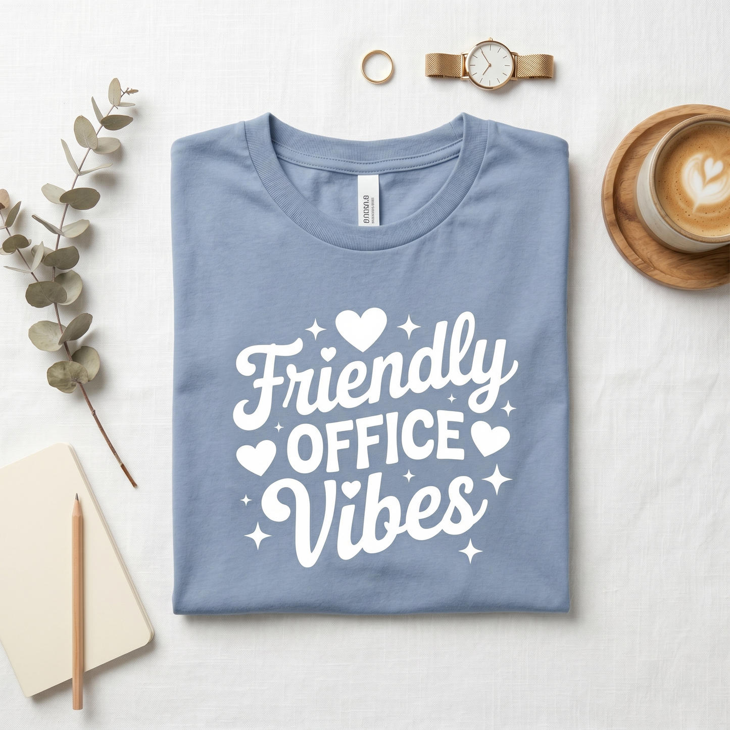 Friendly Office Vibes Shirt, Customizable Team Sweatshirt, Retro Script Apparel