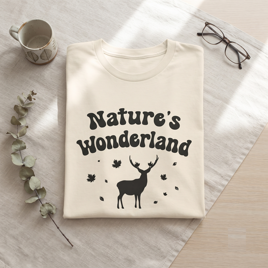 Nature's Wonderland Shirt, Custom Wild Nature Sweatshirt, Vintage Deer Hoodie, Personalized Outdoor Graphic Tee