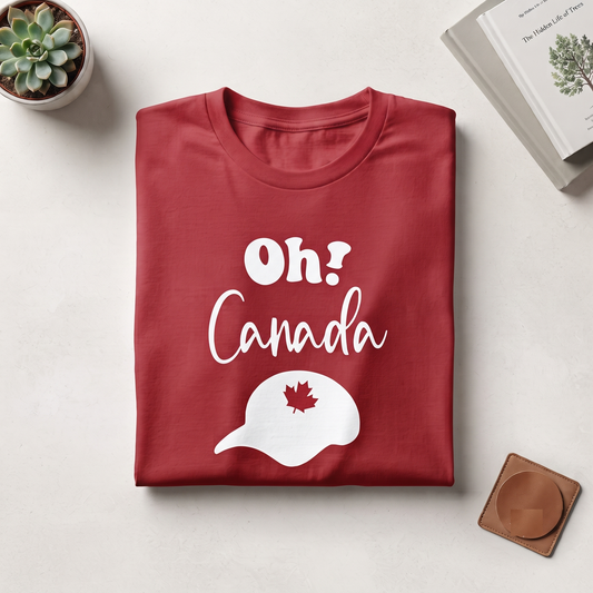 Custom Oh Canada Retro Baseball Cap Hoodie, Canadian Pride Sweatshirt, T-Shirt