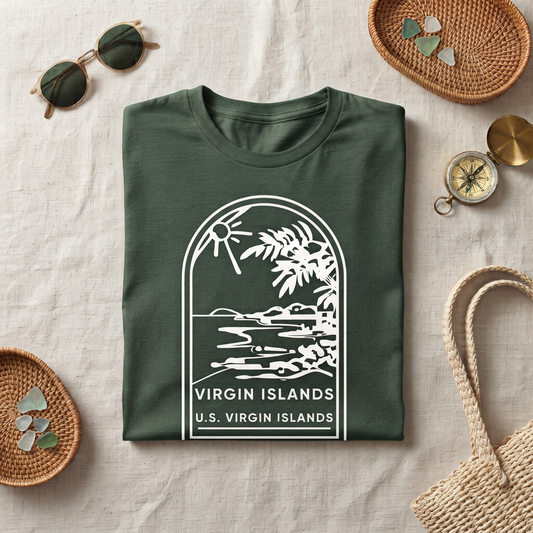 Custom Virgin Islands Beach Oasis Shirt, Vintage Travel Souvenir Hoodie