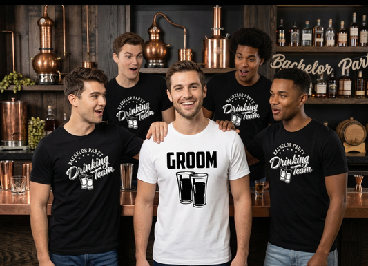 Custom Bachelor Party Shirt, Groom Drinking Team Shirt, Personalized Groom Crew shirt , Groomsmen Gift Idea, Matching Bachelor Party T-shirt