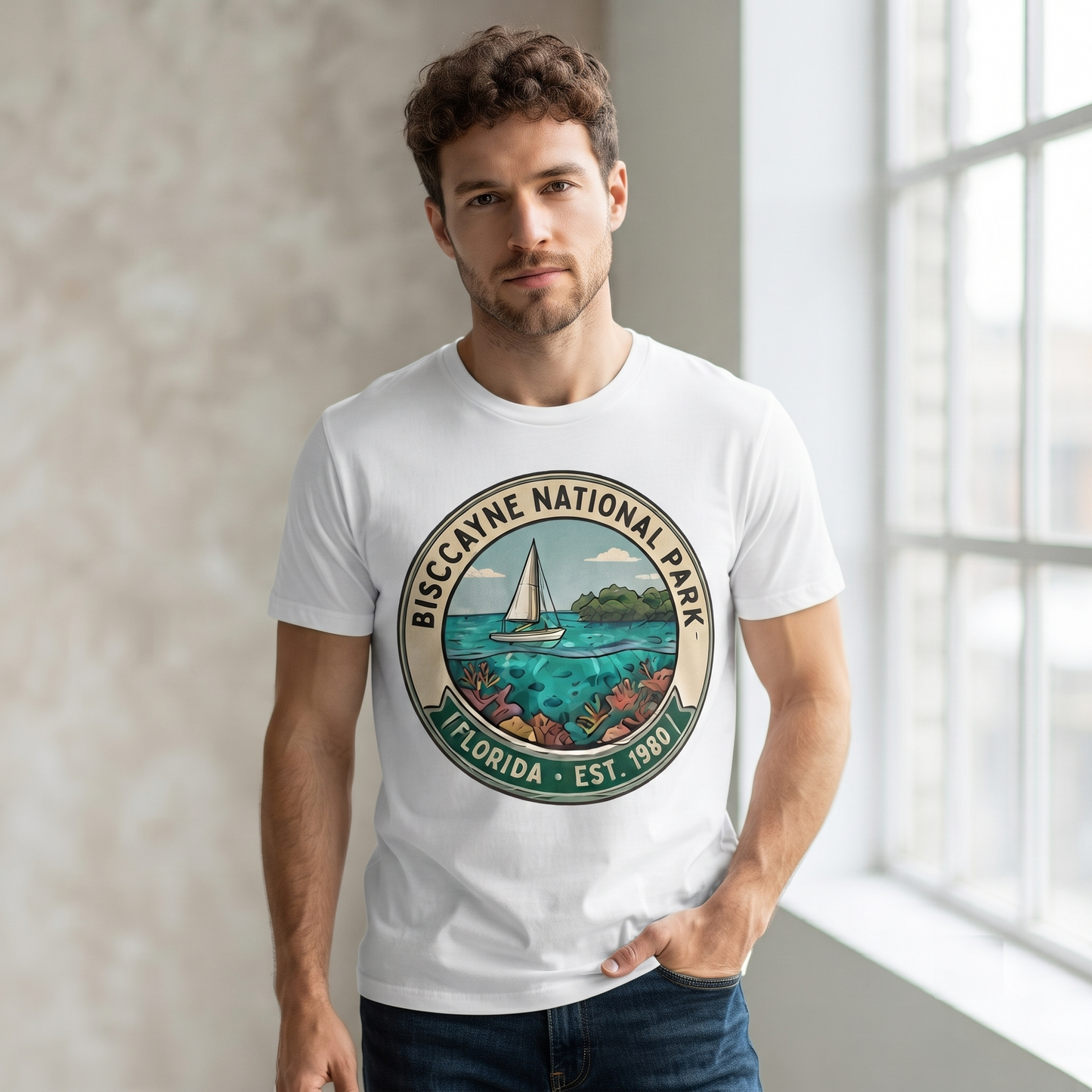 Custom Biscayne National Park Shirt, Retro Florida Sweatshirt, Vintage Sailing Hoodie, Personalized Ocean Gift