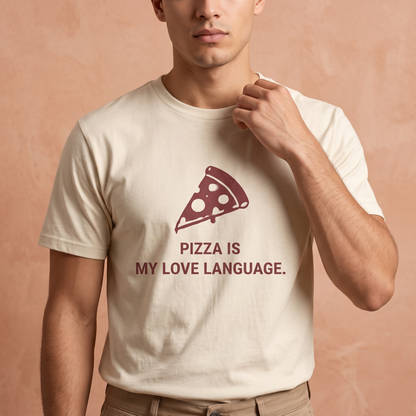 Custom Pizza Is My Love Language Shirt, Funny Pizza Lover Sweatshirt, Cute Foodie Hoodie, Personalized Pizza Slice Tee
