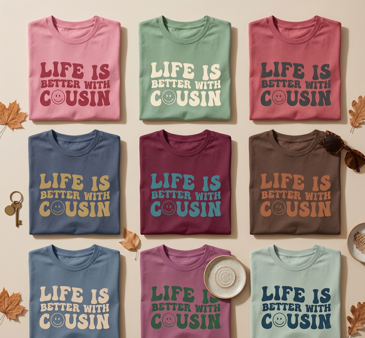 Custom Cousin Shirt, Matching Cousin Shirts, Life is Better With Cousin, Retro Family Reunion Tee, Cousin Crew Sweatshirt