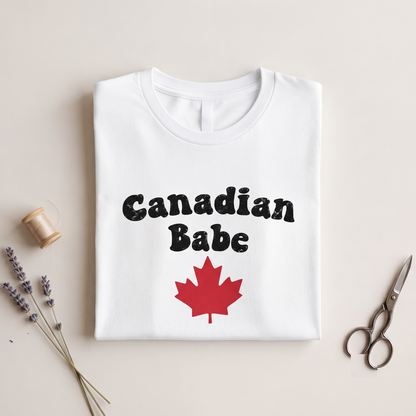 Custom Canadian Babe Retro Maple Leaf Shirt, Hoodie, Sweatshirt