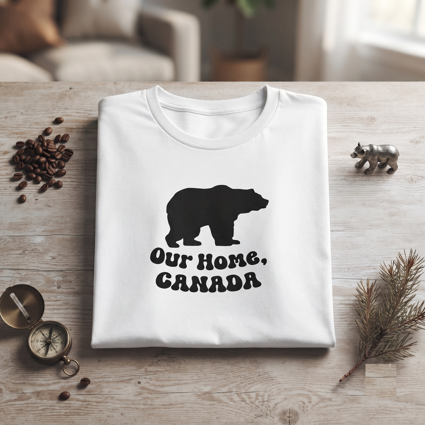 Our Home Canada Shirt, Custom Bear Sweatshirt, Retro Canadian Hoodie, Personalized Canada Day Tee