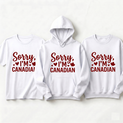 Custom Funny Canadian Shirt, Sorry I'm Canadian T-Shirt, Personalized Canada Day Tee, Maple Leaf Graphic Shirt, Canadian Pride Gift