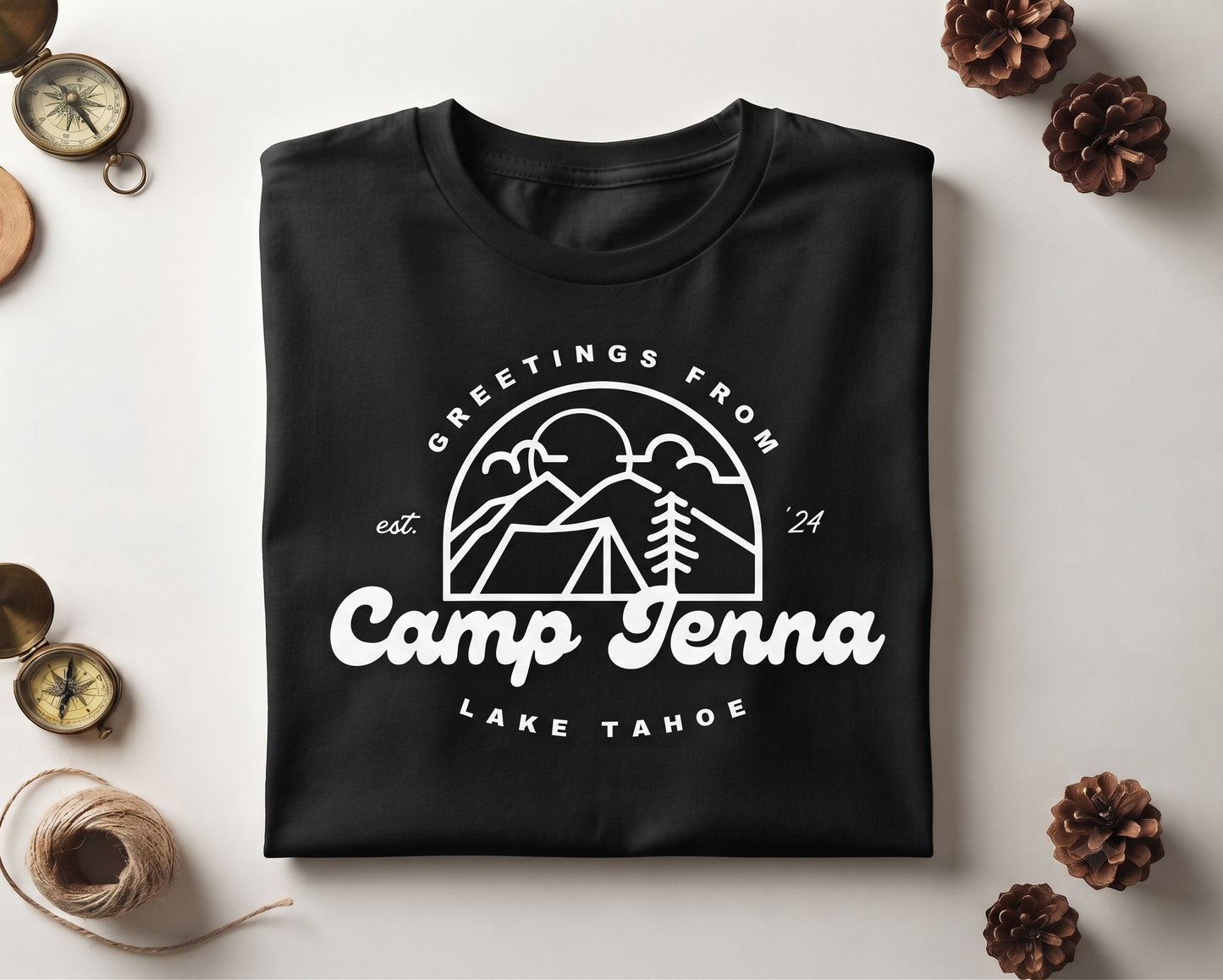Custom Greetings From Camping Shirt, Custom Lake Tahoe Sweatshirt, Retro Camp Bachelorette Hoodie